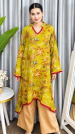 Kurti set - Olive Chinon - Image 6