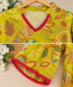 Kurti set - Olive Chinon - Image 3