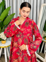 Kurti Set - Dark Pink Chinon - Image 8