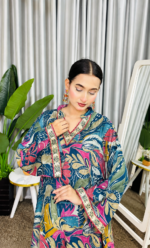 Kurti Set - Blue Chinon - Image 7