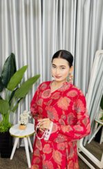 Kurti Set - Misti Pink Chinon - Image 4
