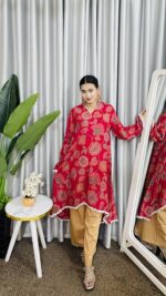 Kurti Set - Misti Pink Chinon - Image 5
