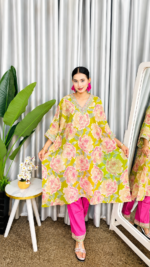 Kaftan - Floral Printed - Image 6