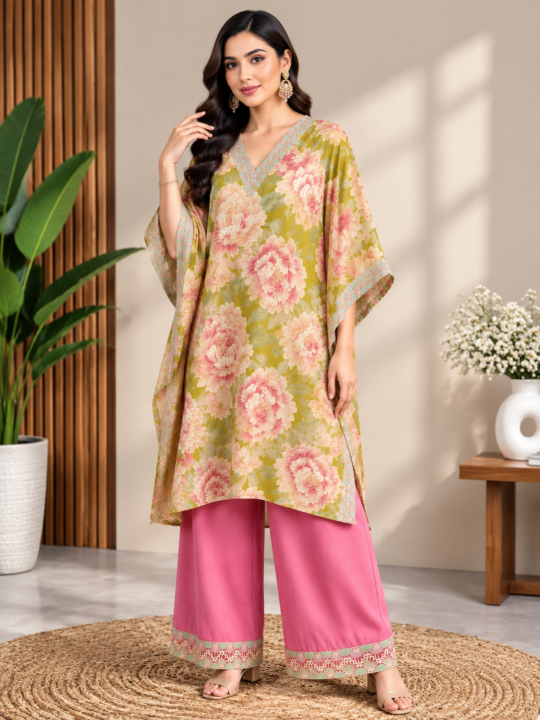 005 Kaftan - Floral Printed - Image 1